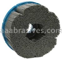 Weiler 85978 5" Maximum Density Nylox Disc Brush 80 SC Crimped Rectangular Fill