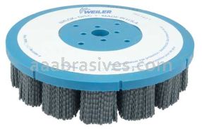 Weiler 85997 9" Maximum Density Nylox Disc Brush 80 SC Crimped Rectangular Fill