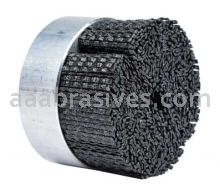 Weiler 86014 Burr-Rx 3" Maximum Density Miniature Disc Brush 80CG Crimped Rectangular Fill