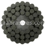 Weiler 86122 Burr-Rx 10" Maximum Density Shell-Mill Holder Disc Brush .055/80 CG Crimped Fill