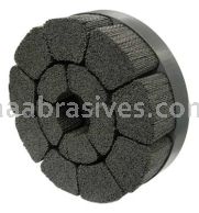 Weiler 86143 Burr-Rx 8" Maximum Density Shell-Mill Holder Disc Brush .055/80 CG Crimped Fill