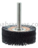 Weiler 86150 Bore-Rx 3" Diameter Internal Brush Deburring Tool .026/120 CG Crimped Fill 3/8" Stem