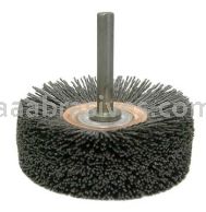 Weiler 86154 Bore-Rx 4" Diameter Internal Brush Deburring Tool .026/120 CG Crimped Fill 3/8" Stem