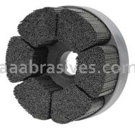 Weiler 86198 Burr-Rx 6" Maximum Density Shell-Mill Holder Disc Brush 80CG Crimped Rectangular Fill
