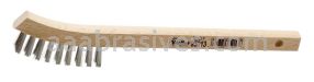 Weiler 95013 Small Hand Wire Scratch Brush Stainless Steel Fill Wood Block 2 x 9 Rows
