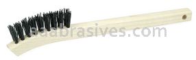 Weiler 95016 FME-Compliant Black Nylox Small Hand Scratch Brush .026/120 CG Crimped Fill