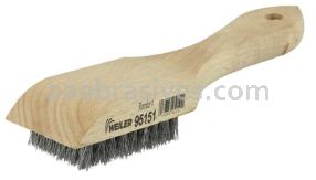 Weiler 95151 Small Hand Wire Scratch Brush Crimped Aluminum Fill Wood Block 6 x 9 Rows