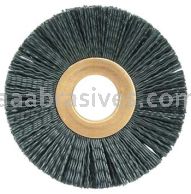 Weiler 99346 2-1/2" Small Diameter Nylon Wheel .020" Crimped Black Nylon Fill 5/8" Arbor Hole