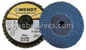 Wendt Abrasives 230999 Premium Zirconia Mini Flap Disc Threaded Adapter x 1/4 shank For 2" and 3" Mini Flap Discs