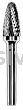 Dynabrade Carbide Burr 3/8" (10 mm) Dia. SF-3 D/C Burr Tree Radiused End 3/4" Flute L 1/4" Shank