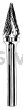 Dynabrade Carbide Burr 1/8" Dia., SM-42 D/C Burr 14 Degree Cone, 7/16" Flute L 1/8" Shank