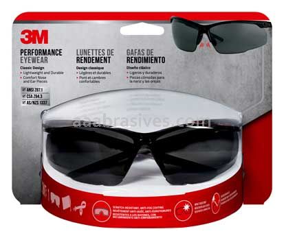 3M™ 7100166636 Performance Eyewear Anti-Fog 47070H1-DC Black/Gray Clear Lens