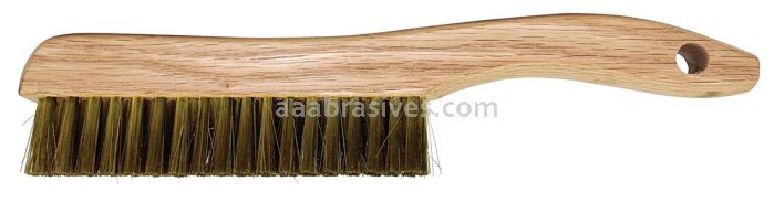 Osborn 54036 Curved Handle Brass Platers Fine Wire Scratch Brush 4 X 18 Rows