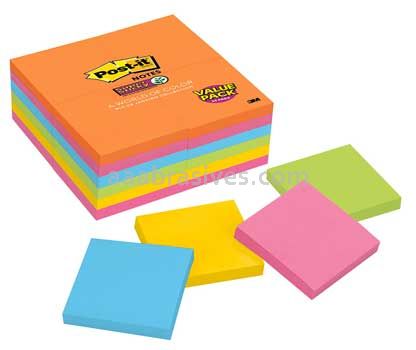 Post-it™ Super Sticky Notes 654-24SSAU 3 in x 3 in Rio de Janeiro Collection 3M 7010301855