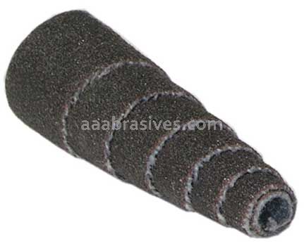 3/8 x 1-1/2 x 1/8 60 M-9 Merit Silicon Carbide Full-Taper Spiral Rolls