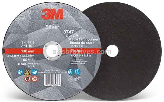 3M™ 7010414998 7 x .045 x 7/8 Type 1 Silver Cut-Off Wheel 87471