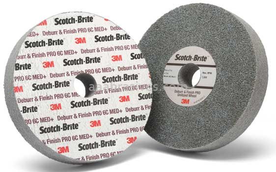 3M™ Scotch-Brite™ 7100217411 4-1/2 x 1/2 x 7/8 4C Medium+ Deburr and Finish PRO Unitized Wheel