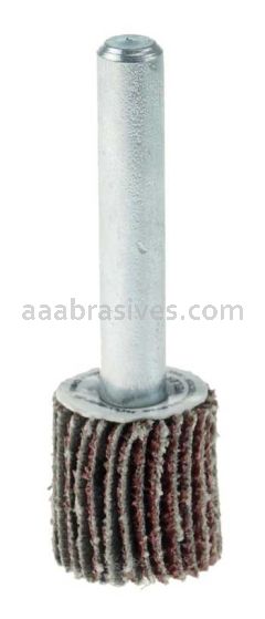 Weiler 30711 5/8" x 5/8" x 40 AO Wolverine Coated Abrasive Flap Wheel 1/4" Stem
