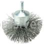 Weiler 10134 3" Circular Flared Crimped Wire End Brush .014" Steel Fill