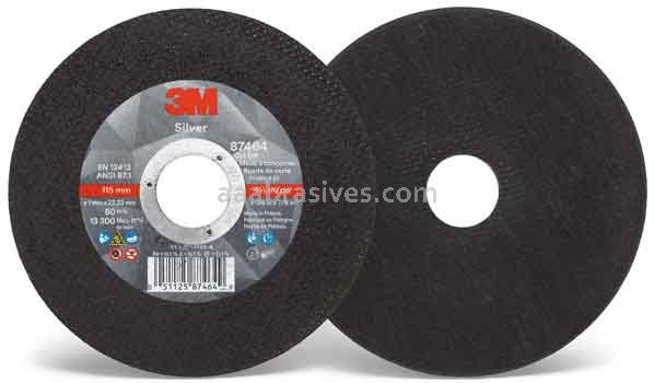 3M&trade; 7100139226 4-1/2 x .040 x 7/8 Type 1 Silver Cut-Off Wheel 87464