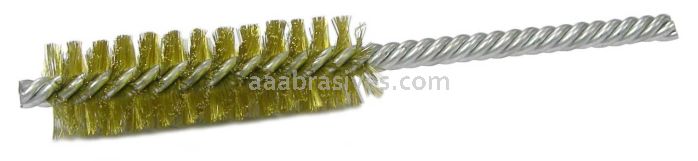 Weiler 21219 5/8" Power Tube Brush .008" Brass Wire Fill 2" Brush Length