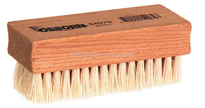 Osborn Nail Scrub 7X16 Rows White Tampico Solid Wood Block #54079