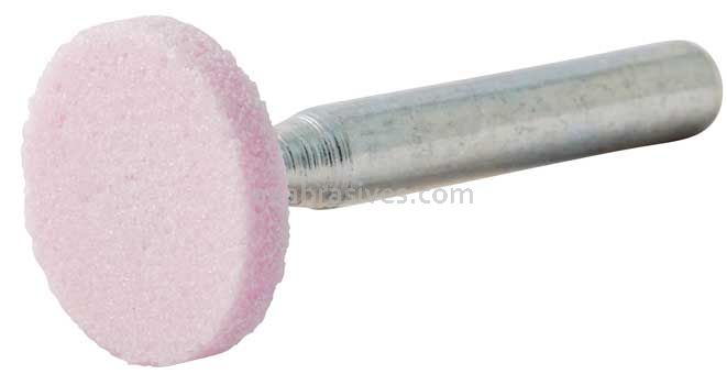 Norton 69078645356 W200 3/4 x 1/8 Pink 86A A/O Vitrified Bond Mounted Point