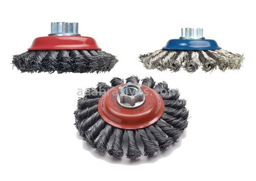 Norton 4 x .014 x 5/8-11/Carbon Steel//Wire Saucer Cup Brushes