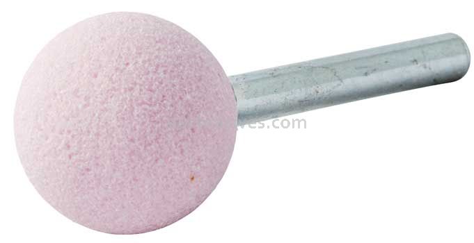 Norton 69078645341 A25 1" Ball Pink 86A A/O Vitrified Bond Mounted Point