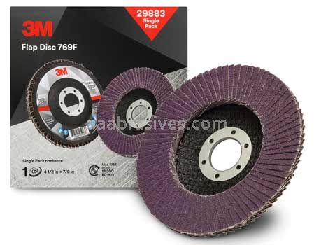 3M™ 7100180139 4-1/2 x 7/8 40+ Grit 769F T27 Flap Disc