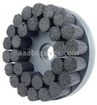 Weiler 86141 Burr-Rx 8" Shell-Mill Holder Disc Brush .026/120 CG Crimped Fill