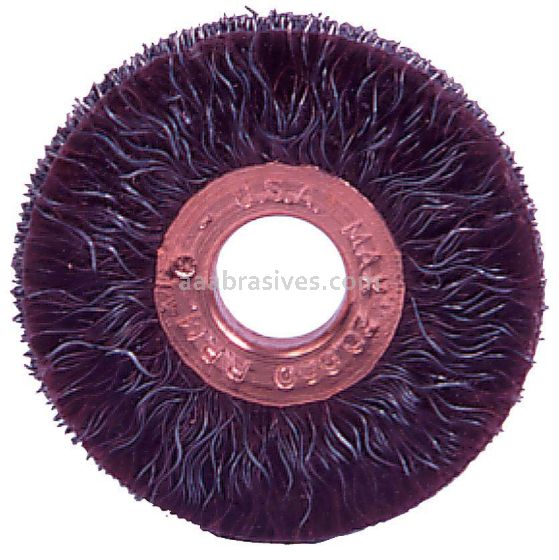 Weiler 35293 - 1-1/4" .008, 3/8" A.H. , Encapsulated Copper Center Crimped Wheel - 012382352936