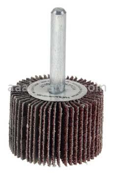 Weiler 30771 1-1/2" x 1" x 40 AO Wolverine Coated Abrasive Flap Wheel 1/4" Stem