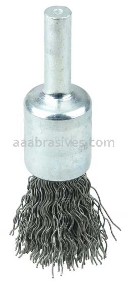 Weiler 10003 1/2" Crimped Wire End Brush .014" Steel Fill