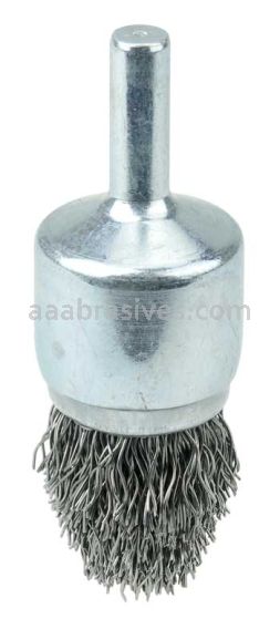 Weiler 10307 Controlled Flare Crimped Wire End Brush 3/4" .020" Steel Fill