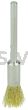 Weiler 26106 1/4" Miniature Wire End Brush .005" Brass Fill 1/8" Stem