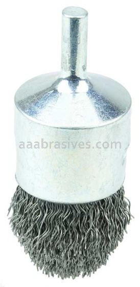 Weiler 10310 Controlled Flare Crimped Wire End Brush 1" .014" Steel Fill