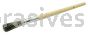 Weiler 40118 #2 7/16" Round Sash Brush Grey Bristle Fill 1-3/4" Trim Length Plain Foam Handle