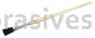 Weiler 41023 1/2" Fitch Brush Black China Bristle 1-1/16" Trim Length Clear Lacquered Handle