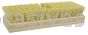 Weiler 72058 8" Square End Scrub Brush with Threaded Handle Hole 1" Trim White Tampico Fill