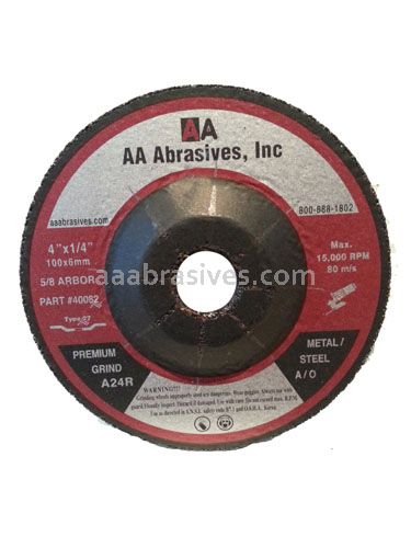 4x1/4x5/8 Grinding Wheel T-27 Resin Bond A24R Metal