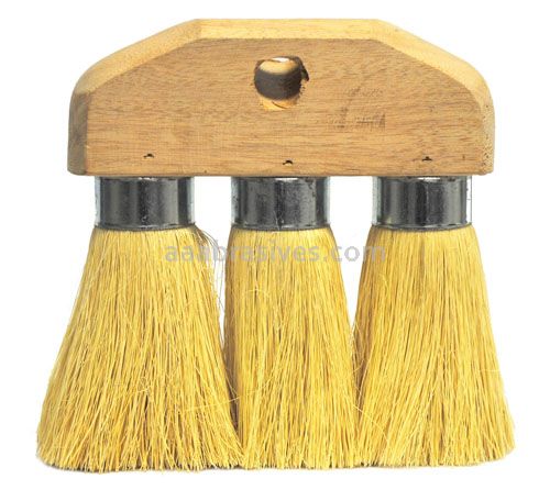 Weiler 44883 - 6-1/4" 3-Knot Roof Brush, White Tampico Fill w/ 48" Tapered Handle - 012382448837