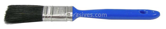 Weiler 40088 - 1/2" Industrial Varnish Brush, Black Bristle, 1-3/4" B.L., Blue Plastic Sash Handle - 012382400880