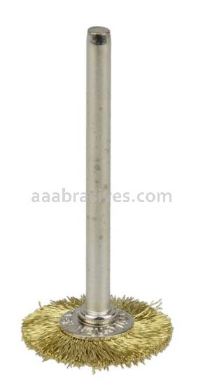 Weiler 26141 3/4" Miniature Wire Wheel .003" Brass Fill 3/32" Stem