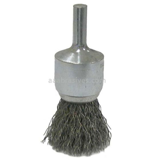 Weiler 36047 3/4" x .0104" Steel Wire x 1/4" Stem Vortec Pro Crimped Wire End Brush Retail Pack - 012382360474