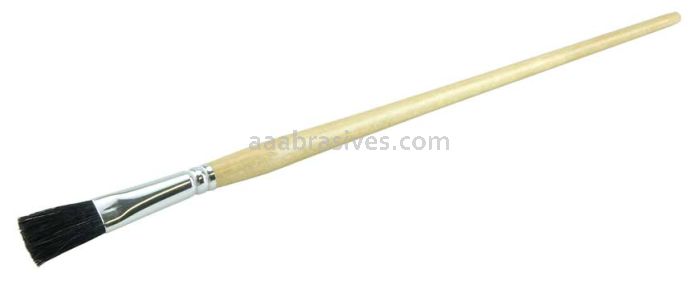 Weiler 41023 1/2" Fitch Brush Black China Bristle 1-1/16" Trim Length Clear Lacquered Handle