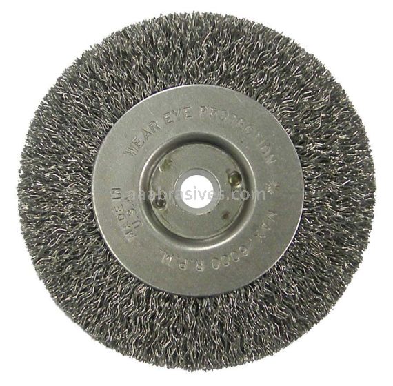 Weiler 36062 - 4" .014, Narrow Face, 1/2"-3/8" A.H., Retail Pack, Vortec Pro Crimped Wire Wheel - 012382360627