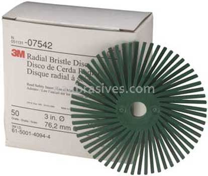 3M™ 7100138325 3 x 3/8 50 50 Grit Scotch-Brite™ Radial Bristle Disc