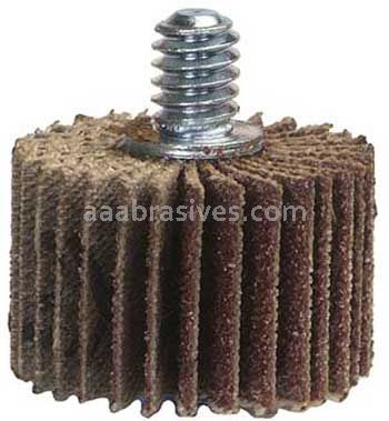 Merit Abrasives 1-5/8 x 1/2 x 1/4-20 80 Merit Super Finish Mini Grind-O-Flex Small Diameter Flap Wheels With 1/4"-20 Threaded Mandrel