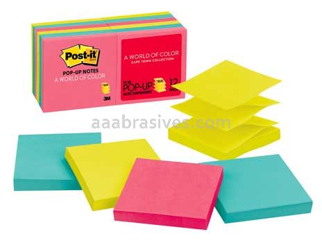 Post-it™ Pop-up Notes R330-12AN 3 in x 3 in Cape Town Collection 3M 7100050922